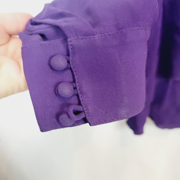 Proenza Schouler purple ruffled blouse - Picture 3 of 7